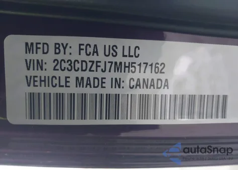 2021 Dodge Challenger R/T Scat Pack Widebody from USA, damaged, VIN 2C3CDZFJ7MH517162